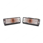 ไฟหรี่ ไฟหรี่ในกันชน ข้างซ้าย+ขวา 2 ชิ้น สีขาว สำหรับ Toyot Corolla KE70 E70 TE70 4 Door คริสตัล ปี 1979-1987
